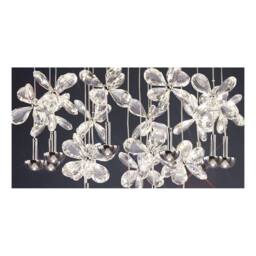 Netlighting Aviva Ceiling Cluster Pendant Round 16 Light 4000K LED Chrome Crystal in Grey - thumbnail 6