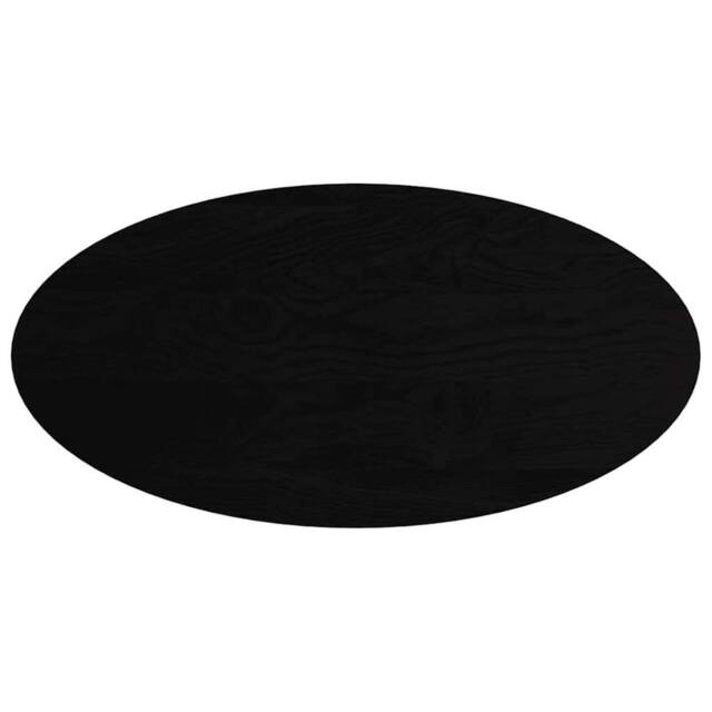 Berkfield Home Table Top Dark Brown 120x60x4 cm Solid Wood Oak Oval - Size: 120 x 60 x 4 cm - image 1