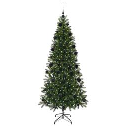 Berkfield Home Artificial Christmas Tree with 300 LEDs Green 210 cm PE & PVC - thumbnail 3