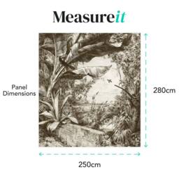 Superfresco Easy Jungle Book Mono Print To Order 3m x 2.8m Mural in White - thumbnail 4