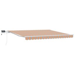 Berkfield Home Manual Retractable Awning with LED Multicolour Stripe 400x300 cm - thumbnail 2