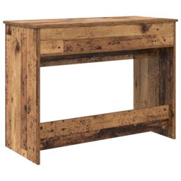 Berkfield Home Dressing Table with Mirror Old Wood 100x45x76 cm in Brown - Size: 100 x 45 x 76 cm - thumbnail 9