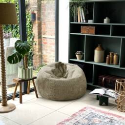 rucomfy Beanbags rucomfy Slouchbag Bean Bag - Classic Snug Indoor Seat for Adults in Beige - thumbnail 1