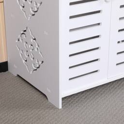 Dprodo PVC Wood Plastic Shoe Storage Cabinet in Off-White - Size: 1 Pack - thumbnail 8