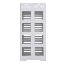 Dprodo PVC Wood Plastic Shoe Storage Cabinet in Off-White - Size: 1 Pack - thumbnail 6