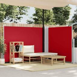Berkfield Home Retractable Side Awning Red 140x600 cm in Wine - thumbnail 1