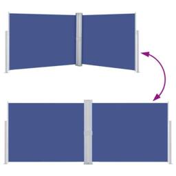 Berkfield Home Retractable Side Awning Blue 140x1000 cm - thumbnail 5