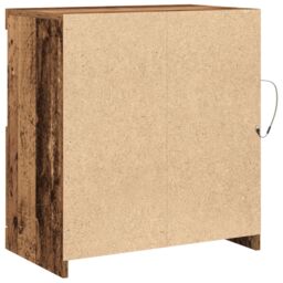 Berkfield Home Sideboard with LED Lights Old Wood 60, 5x37x67 cm in Brown - Size: 5 x 37 x 67 cm - thumbnail 8