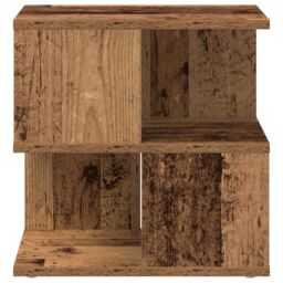 Berkfield Home Side Table Old Wood Wood 40x40x40 cm Storage End Table Square in Brown - Size: 40 x 40 x 40 cm - thumbnail 6