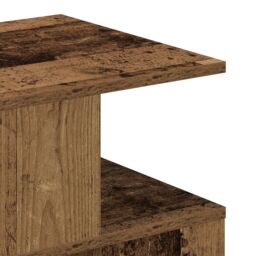 Berkfield Home Side Table Old Wood Wood 40x40x40 cm Storage End Table Square in Brown - Size: 40 x 40 x 40 cm - thumbnail 8