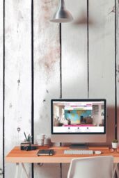 Origin Murals Vintage Wood Effect Wall Mural in White - Size: W350 cm x H280 cm - thumbnail 1