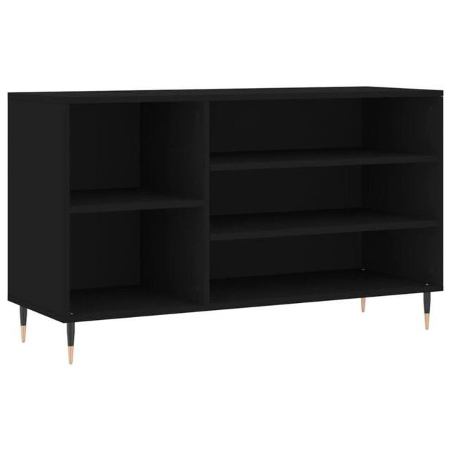 Berkfield Home Shoe Cabinet Black 102x36x60 cm Engineered Wood - Size: 102 x 36 x 60 cm - image 1