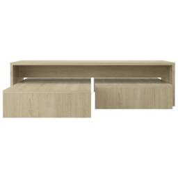 Berkfield Home Nesting Coffee Table Set Sonoma Oak 100x100x26.5 cm Engineered Wood in Light Brown - thumbnail 5