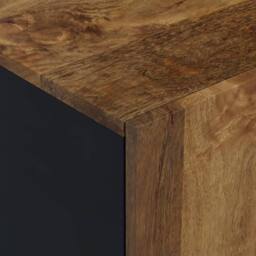 Berkfield Home TV Cabinet 80x33x46 cm Solid Wood Mango&Engineered Wood in Brown - Size: 80 x 33 x 46 cm - thumbnail 7