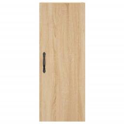 Berkfield Home Highboard Sonoma Oak 34.5x34x180 cm Engineered Wood in Light Tan - thumbnail 6