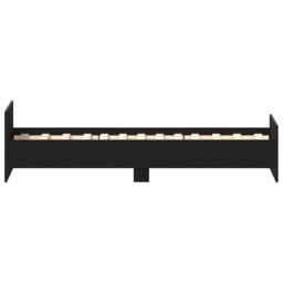 Berkfield Home Bed Frame without Mattress Black Oak 75x190 cm Engineered Wood - thumbnail 6