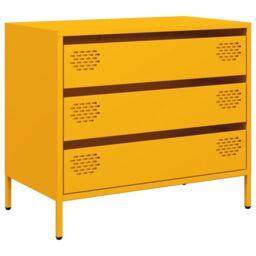Berkfield Home Sideboard¬†Mustard Yellow 68x39x58.5 cm Cold-rolled Steel - thumbnail 2