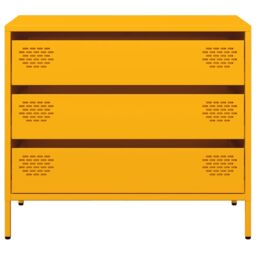 Berkfield Home Sideboard¬†Mustard Yellow 68x39x58.5 cm Cold-rolled Steel - thumbnail 5