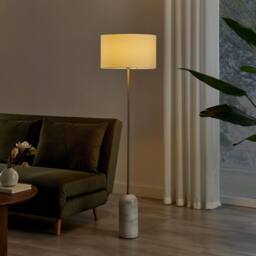 FurnitureboxUK Joceline White Marble Standing Floor Lamp - thumbnail 2