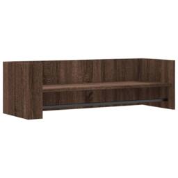 Berkfield Home Wall Shelf Brown Oak 100x35x30.5 cm Engineered Wood - thumbnail 3