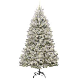 Berkfield Home Artificial Christmas Tree Green & White 270 cm PVC & Metal - thumbnail 3