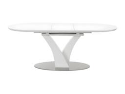 Vente-unique Extendable Dining Table for 6 To 8 People - MDF & Stainless Steel in White - thumbnail 6
