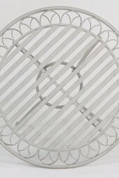 Glamhaus Metal Bistro 3 Piece Set Garden Patio Furniture Antique Grey - thumbnail 3