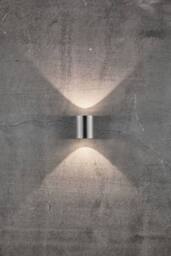 Nordlux Modern Outdoor Wall Light Silver Stainless steel Intergrated LED Weatherproof - Mains Powered, IP44 - thumbnail 6
