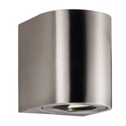 Nordlux Canto Outdoor Wall Light Stainless Steel Garden LED IP44 Mains in Silver