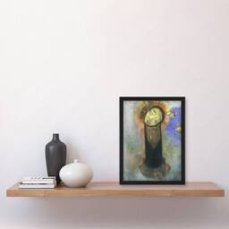 "Artery8 Head of John the Baptist on Pillar Redon Vintage Framed Wall Art Print - Size: W12"" x H16""" - thumbnail 4