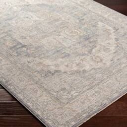 Livabliss Avant Garde - Vintage Grey Blue Beige Traditional Boho Fringe Living Rug in Light Grey - Size: 150 cm x 230 cm - thumbnail 6