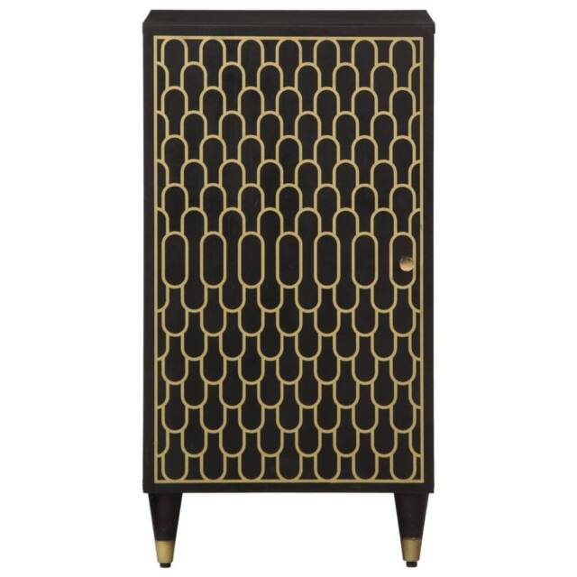 Berkfield Home Side Cabinet 40x33x75 cm Solid Wood Mango in Black - Size: 40 x 33 x 75 cm - image 1