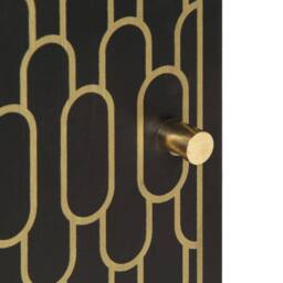 Berkfield Home Side Cabinet 40x33x75 cm Solid Wood Mango in Black - Size: 40 x 33 x 75 cm - thumbnail 9