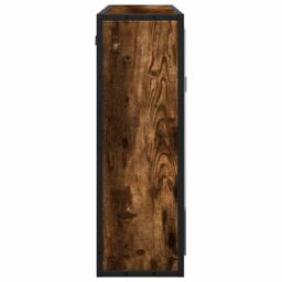 Berkfield Home Bathroom Mirror Cabinet Smoked Oak 65x20x60 cm Engineered Wood in Brown - Size: 65 x 20 x 60 cm - thumbnail 6