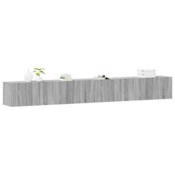 Berkfield Home 3 Piece TV Cabinet Set Grey Sonoma Engineered Wood - thumbnail 3