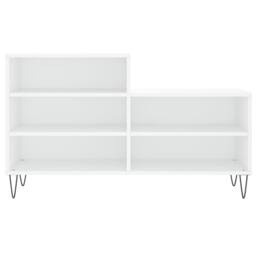Berkfield Home Shoe Cabinet White 102x36x60 cm Engineered Wood - Size: 102 x 36 x 60 cm - thumbnail 4