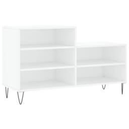 Berkfield Home Shoe Cabinet White 102x36x60 cm Engineered Wood - Size: 102 x 36 x 60 cm - thumbnail 3