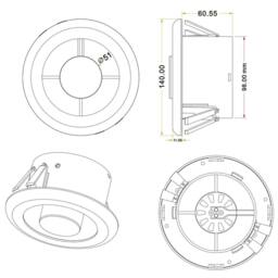 Havendro Powerful Inline Bathroom Shower Fan Kit 100mm with Timer in White - thumbnail 2