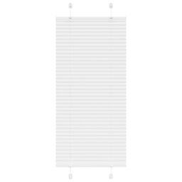 Berkfield Home Pleated Blind White 55x100 cm Fabric Width 54.4 cm Polyester - thumbnail 1
