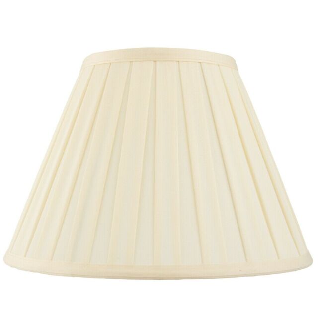 "Loops 12"" Tapered Drum Lamp Shade Cream Box Pleated Fabric Cover Classic & Elegant" - image 1