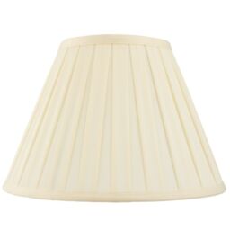 "Loops 12"" Tapered Drum Lamp Shade Cream Box Pleated Fabric Cover Classic & Elegant" - thumbnail 1