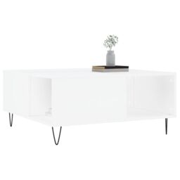 Berkfield Home Coffee Table White 80x80x36.5 cm Engineered Wood - thumbnail 3