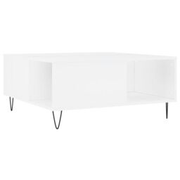 Berkfield Home Coffee Table White 80x80x36.5 cm Engineered Wood - thumbnail 2