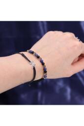 KDMD Scorpio Zodiac Crystal Candle & Gemstone Bracelet Set in Blue - thumbnail 4