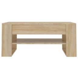 Berkfield Home Coffee Table Sonoma Oak 102x55x45 cm Engineered Wood in Brown - Size: 102 x 55 x 45 cm - thumbnail 3