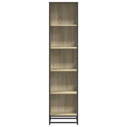 Berkfield Home Book Cabinet Sonoma Oak 40x35x170.5 cm Engineered Wood in Light Tan - thumbnail 4
