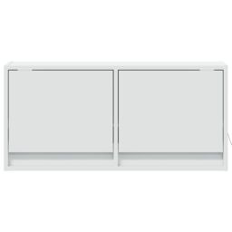 Berkfield Home TV Wall Cabinet with LED Lights White 80x31x35 cm - Size: 80 x 31 x 35 cm - thumbnail 6