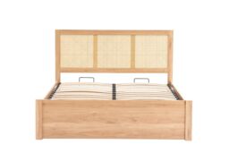Birlea Rattan Ottoman Bed Frame Croxley Oak Storage in Natural - Size: King - thumbnail 5