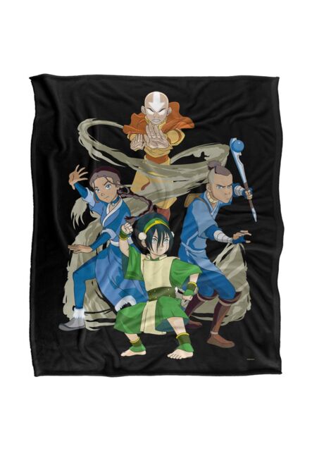 Avatar: The Last Airbender Avatar The Last Airbender Team Elements Silky Touch Super Soft Throw Blanket 152 X 127 cm in White - image 1