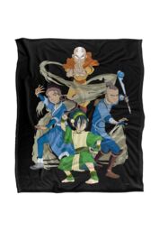 Avatar: The Last Airbender Avatar The Last Airbender Team Elements Silky Touch Super Soft Throw Blanket 152 X 127 cm in White - thumbnail 1